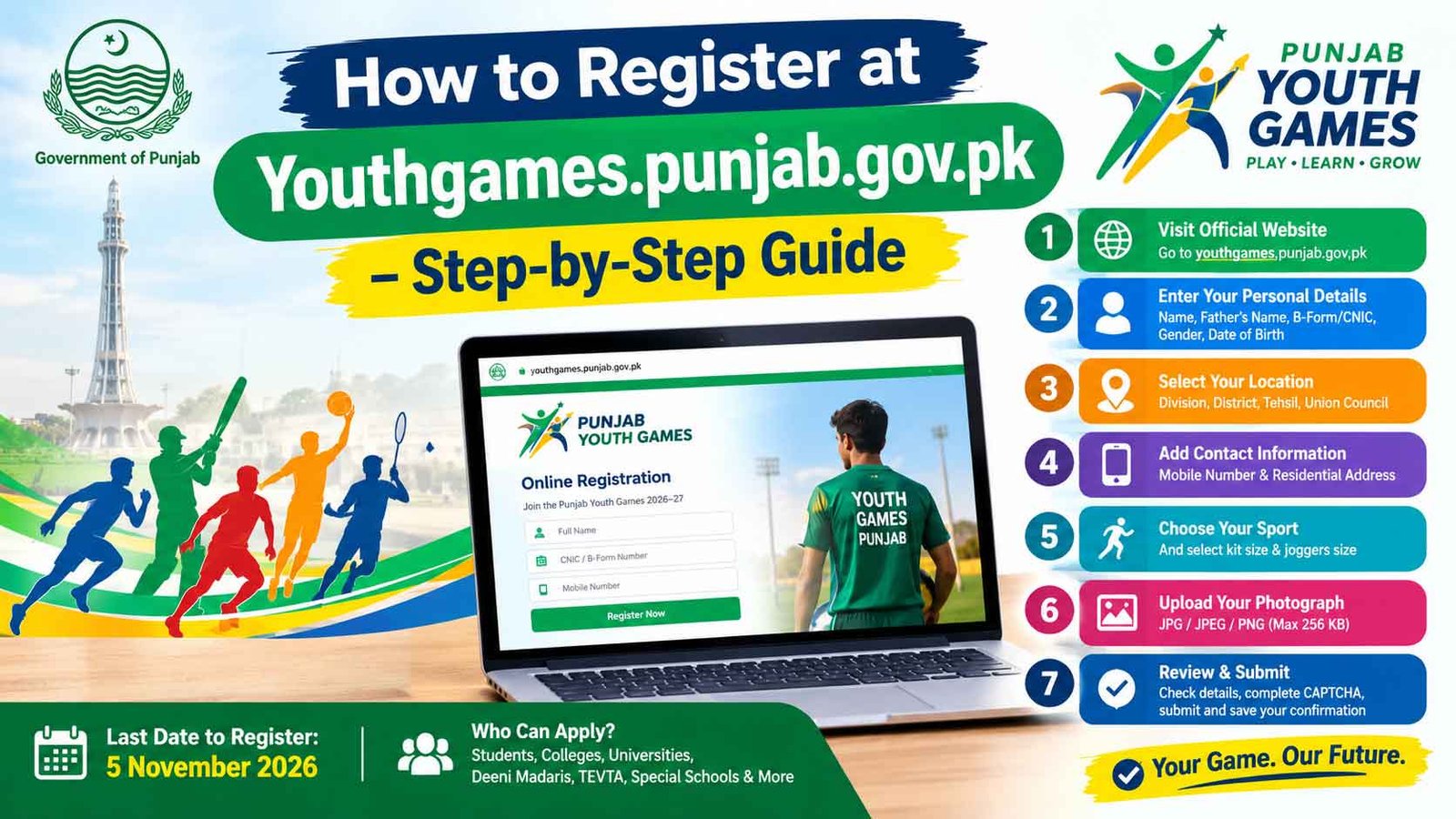 How to Register at Youthgames.punjab.gov.pk